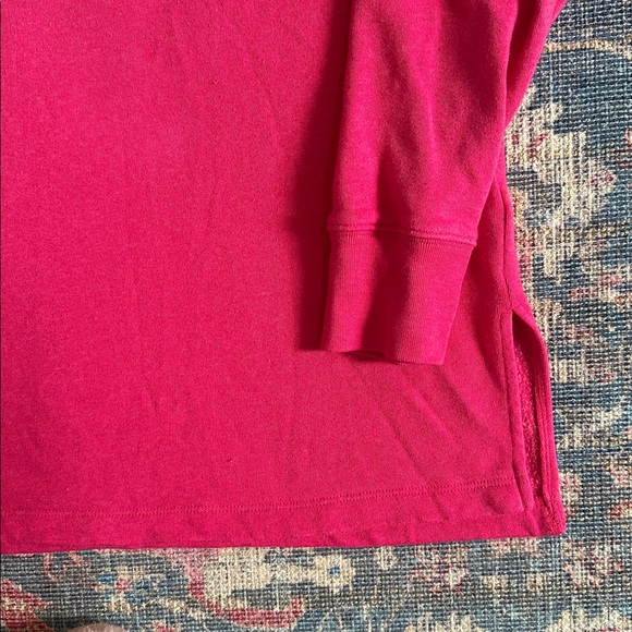 J. CREW women’s wide button collar pullover hot pink size medium womens top - Picture 12 of 16